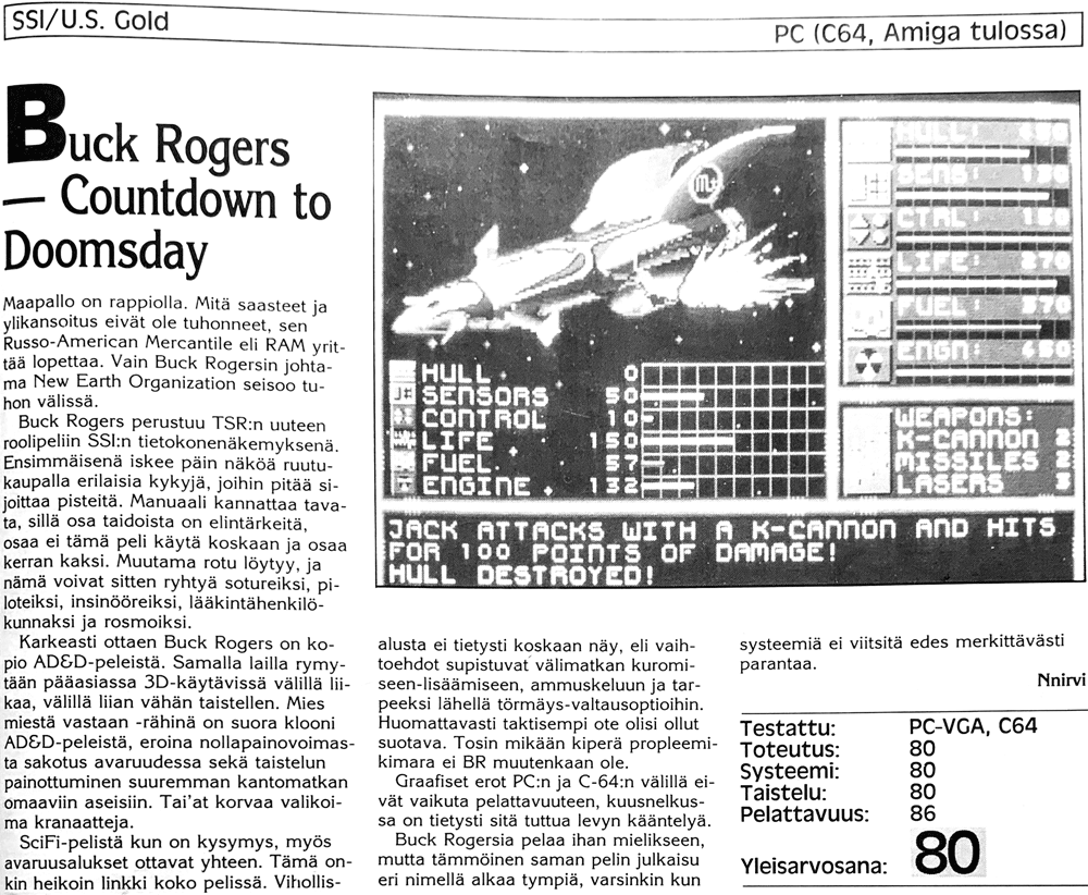 Buck Rogers - Countdown to Doomsday